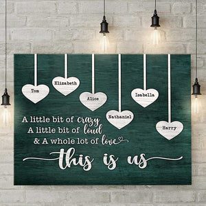 Beaucoup d'amour - Toile horizontale personnalisée - Cadeau pour couple, mari et femme