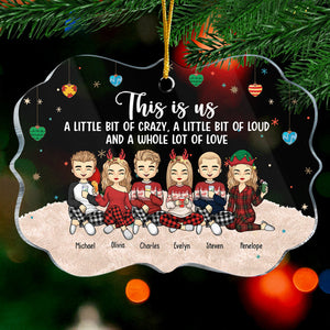 Beaucoup d'amour - Décoration personnalisée pour la famille - Acrylique en forme de Benelux - Cadeau de Noël pour les membres de la famille