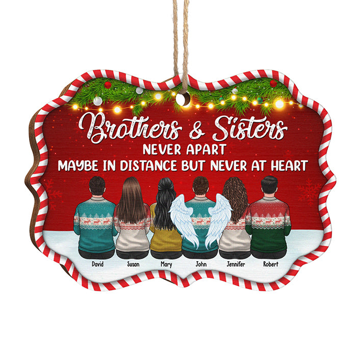 La famille est le plus beau cadeau de Noël ! Décoration de Noël en bois personnalisée en forme de Benelux ! Cadeau pour frères et sœurs, cadeau de Noël