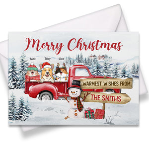 Joyeux Noël en famille ! Meilleurs vœux ! Carte postale de Noël personnalisée, carte de vœux, cadeau pour les amoureux des animaux, cadeau de Noël