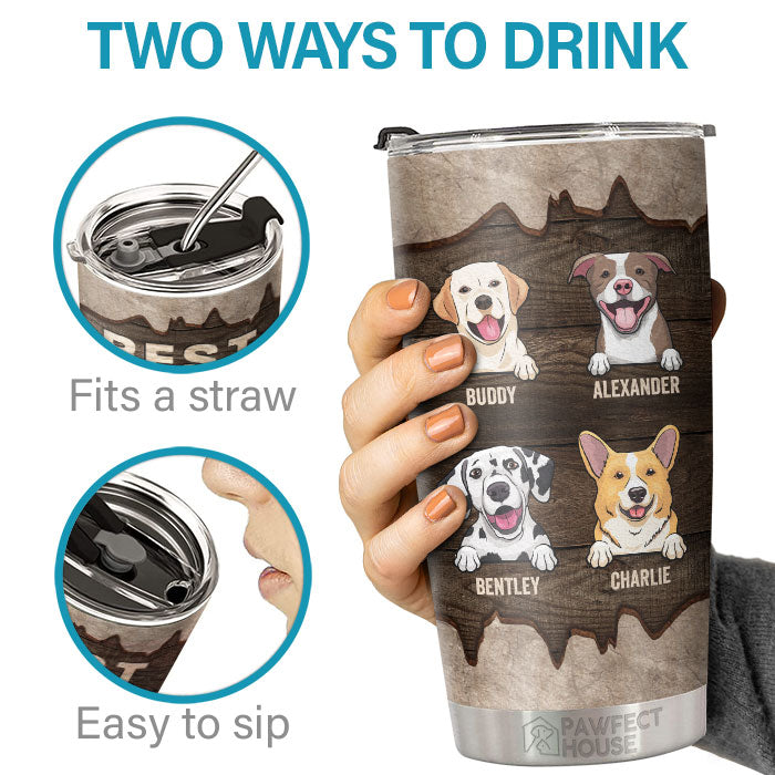 Meilleur papa de chien de tous les temps - Gobelet personnalisé - Cadeau pour amoureux des chiens, propriétaires de chiens, cadeau pour chien, cadeau pour amoureux des animaux