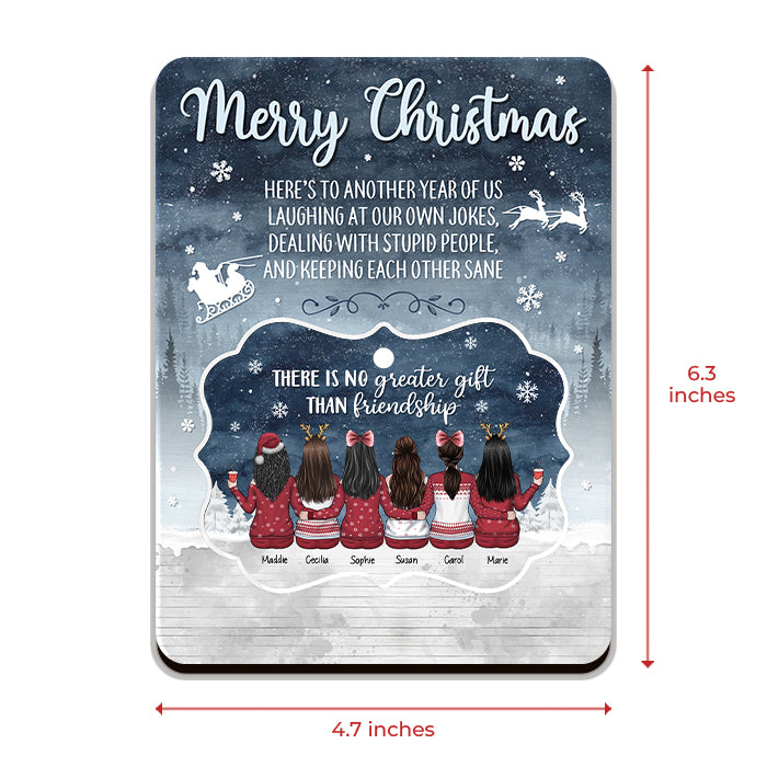 À mes meilleures amies, voici une autre année de nous - Carte de Noël en bois personnalisée avec ornement pop-up - Cadeau pour meilleure amie, meilleure amie, sœur, cadeau d'anniversaire pour meilleure amie et amie, cadeau de Noël