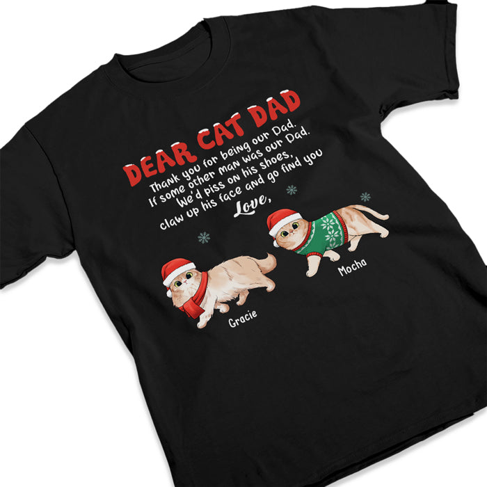 Merci d'être papa chat - T-shirt unisexe personnalisé, sweat à capuche, sweat-shirt - Cadeau de Noël pour les propriétaires d'animaux et les amoureux des animaux