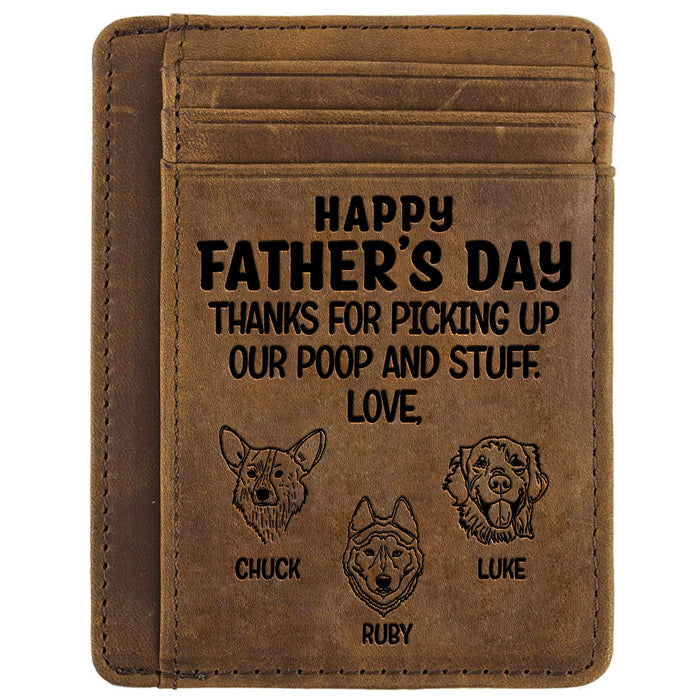 Bonne fête des pères, papa chien ! Porte-cartes personnalisé ! Cadeau pour papa, cadeau pour la fête des pères