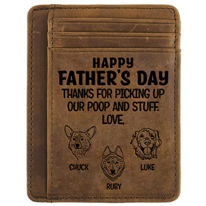 Bonne fête des pères, papa chien ! Porte-cartes personnalisé ! Cadeau pour papa, cadeau pour la fête des pères