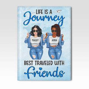 La vie est un voyage - Étui de passeport personnalisé - Cadeau pour meilleure amie