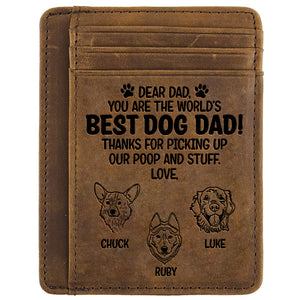 Tu es le meilleur papa chien du monde - Porte-cartes personnalisé - Cadeau pour papa, cadeau pour la fête des pères