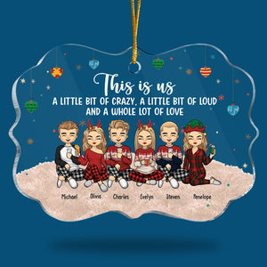 Beaucoup d'amour - Décoration personnalisée pour la famille - Acrylique en forme de Benelux - Cadeau de Noël pour les membres de la famille