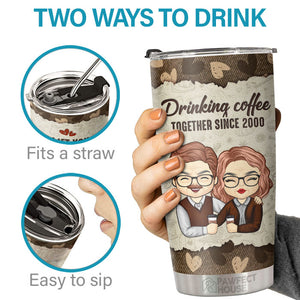 Boire du café ensemble - Gobelet personnalisé - Cadeau pour couple, mari et femme, anniversaire, fiançailles, mariage, cadeau de mariage