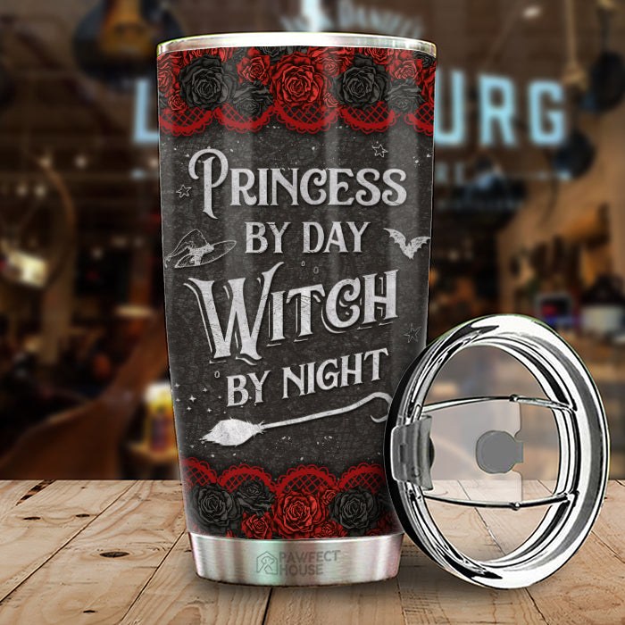 Princesse le jour, sorcière la nuit - Gobelet personnalisé - Cadeau pour vous-même, cadeau d'Halloween