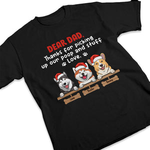 Cher papa, on t'aime - T-shirt unisexe personnalisé pour chien, sweat à capuche, sweat-shirt - Cadeau de Noël pour les propriétaires d'animaux et les amoureux des animaux