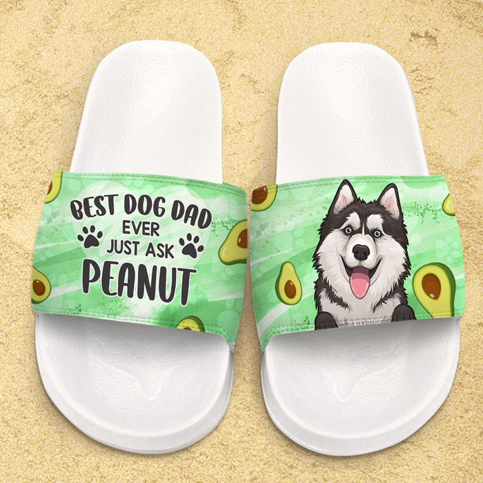 Meilleur papa chien de tous les temps - Sandales et chaussons personnalisés - Cadeau pour les amoureux des animaux
