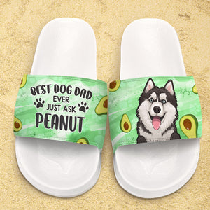 Meilleur papa chien de tous les temps - Sandales et chaussons personnalisés - Cadeau pour les amoureux des animaux
