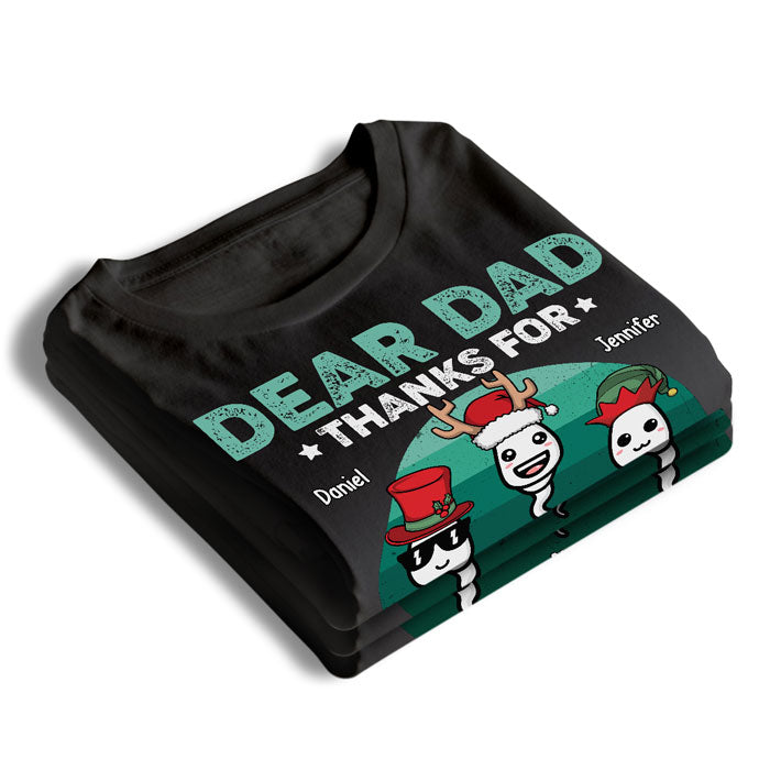 Merci papa d'avoir créé une légende - T-shirt, sweat à capuche et sweat-shirt unisexe personnalisé pour la famille - Cadeau de Noël pour papa