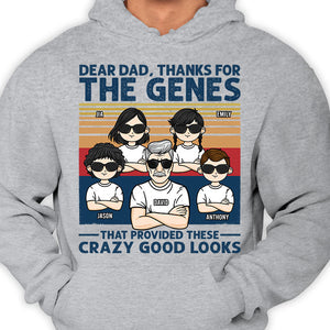 Merci pour les gènes qui m'ont donné cette beauté incroyable - T-shirt unisexe personnalisé, sweat à capuche - Cadeau pour papa