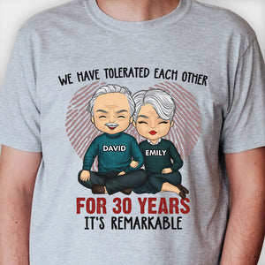 Nous nous tolérons depuis de nombreuses années - T-shirt unisexe personnalisé, sweat à capuche, sweat-shirt - Cadeau pour couple, mari, femme, anniversaire, fiançailles, mariage, cadeau de mariage