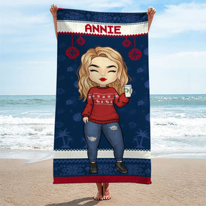 L'amitié est le plus beau cadeau de la vie - Serviette de plage personnalisée Bestie - Cadeau de Noël pour meilleures amies, meilleures amies, sœurs