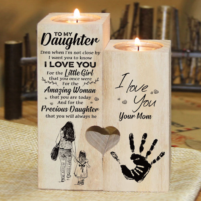 À ma fille, je veux que tu saches que je t'aime - Bougeoir familial - Cadeau de Noël pour fille de la part de maman