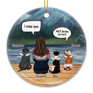 Je trouve toujours tes cheveux - Décoration de Noël ronde personnalisée en céramique - Cadeau commémoratif, cadeau de condoléances, cadeau de Noël