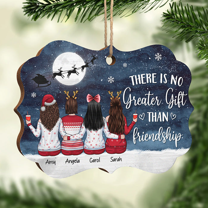 Il n'y a pas de plus beau cadeau que l'amitié - Décoration de Noël en bois personnalisée en forme de Benelux - Cadeau pour meilleure amie, meilleure amie, sœur, cadeau d'anniversaire pour meilleure amie et amie, cadeau de Noël