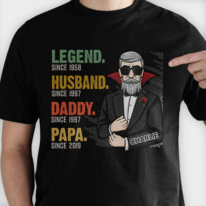 Legend Husband Daddy Grandpa  - Personalized Unisex T-Shirt.
