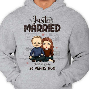 Nous nous sommes mariés il y a de nombreuses années - T-shirt unisexe personnalisé, sweat à capuche - Cadeau pour couples, mari et femme