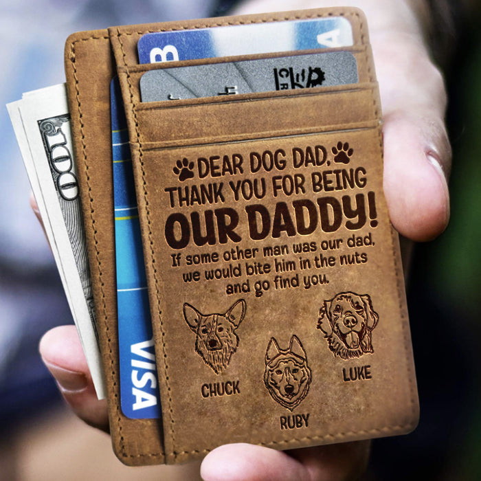 Je le croquerais dans les noix - Porte-cartes personnalisé - Cadeau pour papa, cadeau pour la fête des pères