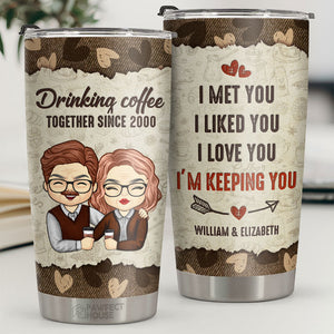 Boire du café ensemble - Gobelet personnalisé - Cadeau pour couple, mari et femme, anniversaire, fiançailles, mariage, cadeau de mariage