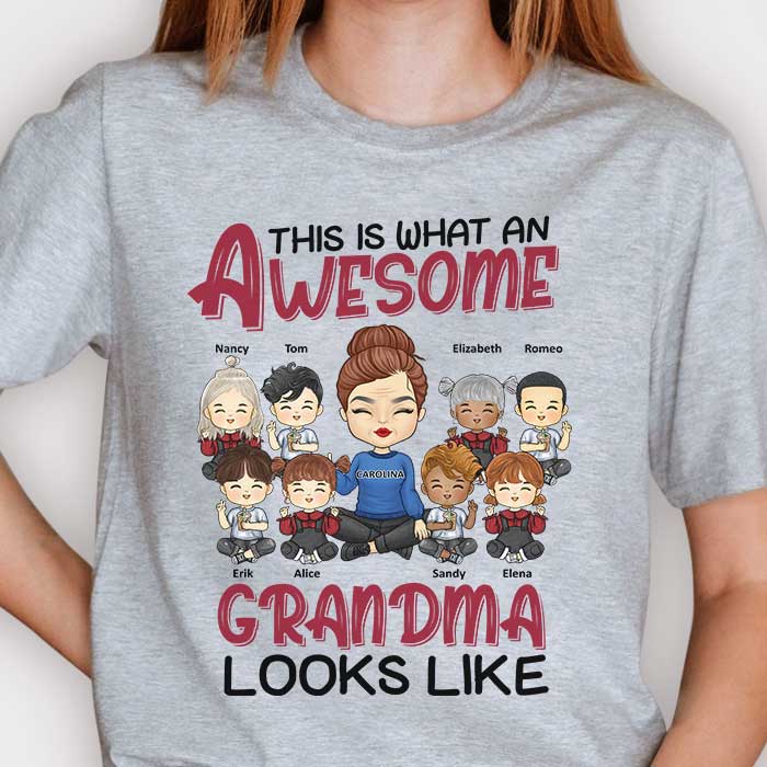 Voici à quoi ressemble une grand-mère géniale - Cadeau pour maman, grand-mère - T-shirt unisexe personnalisé, sweat à capuche