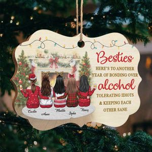 Voici une autre année pour rester sain d'esprit - Décoration de Noël en bois personnalisée en forme de Benelux - Cadeau pour meilleure amie, meilleure amie, sœur, cadeau d'anniversaire pour meilleure amie et amie, cadeau de Noël