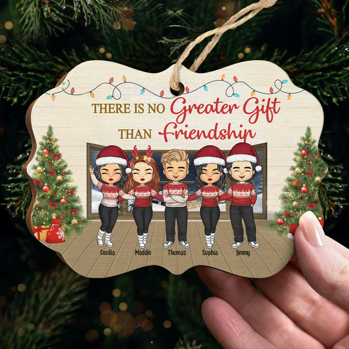 L'amitié est le plus beau des cadeaux - Décoration de Noël en bois personnalisée en forme de Benelux - Cadeau pour meilleure amie, meilleure amie, sœur, cadeau d'anniversaire pour meilleure amie et amie, cadeau de Noël