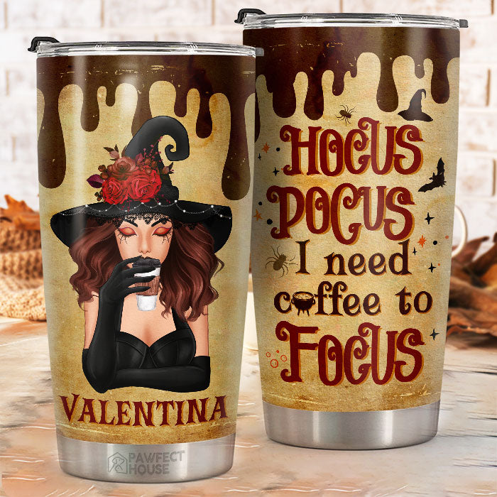 Hocus Pocus J'ai besoin de café pour me concentrer - Gobelet personnalisé - Cadeau pour vous-même, cadeau d'Halloween