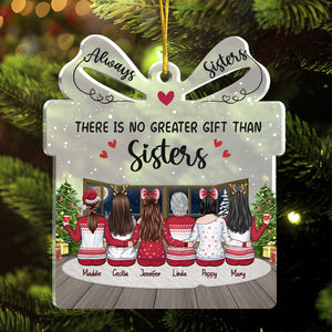 Meilleure amie pour toujours, toujours, sœurs - Décoration de Noël personnalisée en acrylique en forme de boîte cadeau - Cadeau pour meilleure amie, meilleure amie, sœur, cadeau d'anniversaire pour meilleure amie et amie, cadeau de Noël