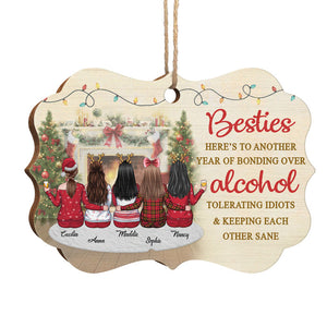 Voici une autre année pour rester sain d'esprit - Décoration de Noël en bois personnalisée en forme de Benelux - Cadeau pour meilleure amie, meilleure amie, sœur, cadeau d'anniversaire pour meilleure amie et amie, cadeau de Noël