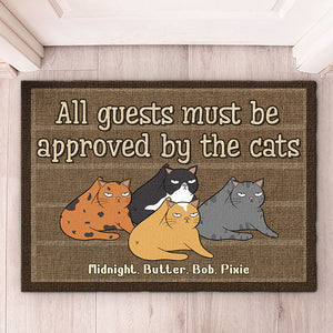 Vous devez être approuvé par les chats - Tapis décoratif personnalisé - Cadeau pour les amoureux des animaux
