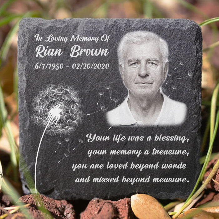 Tu es aimé au-delà des mots - Pierre commémorative personnalisée - Télécharger une image, un cadeau commémoratif, un cadeau de condoléances