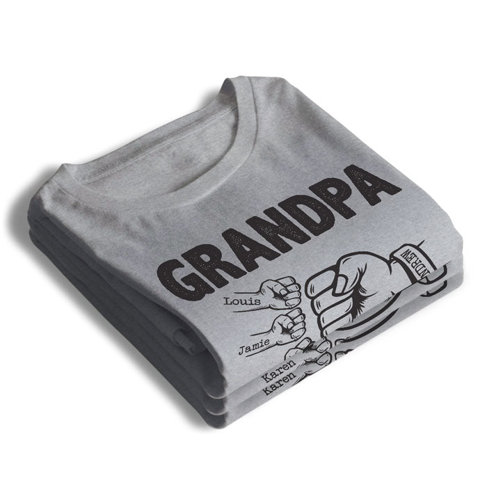 Meilleur grand-père du monde - T-shirt, sweat à capuche et sweat-shirt unisexe personnalisé pour la famille - Cadeau pour grand-père et grands-parents