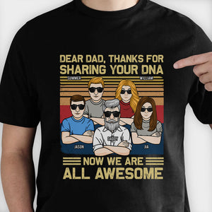 Merci d'avoir partagé votre ADN - T-shirt unisexe personnalisé - Cadeau pour papa