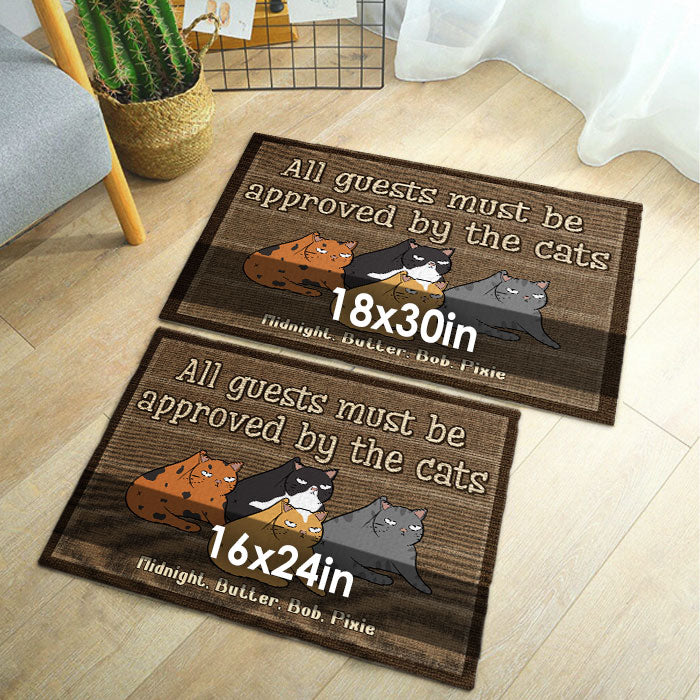 Vous devez être approuvé par les chats - Tapis décoratif personnalisé - Cadeau pour les amoureux des animaux
