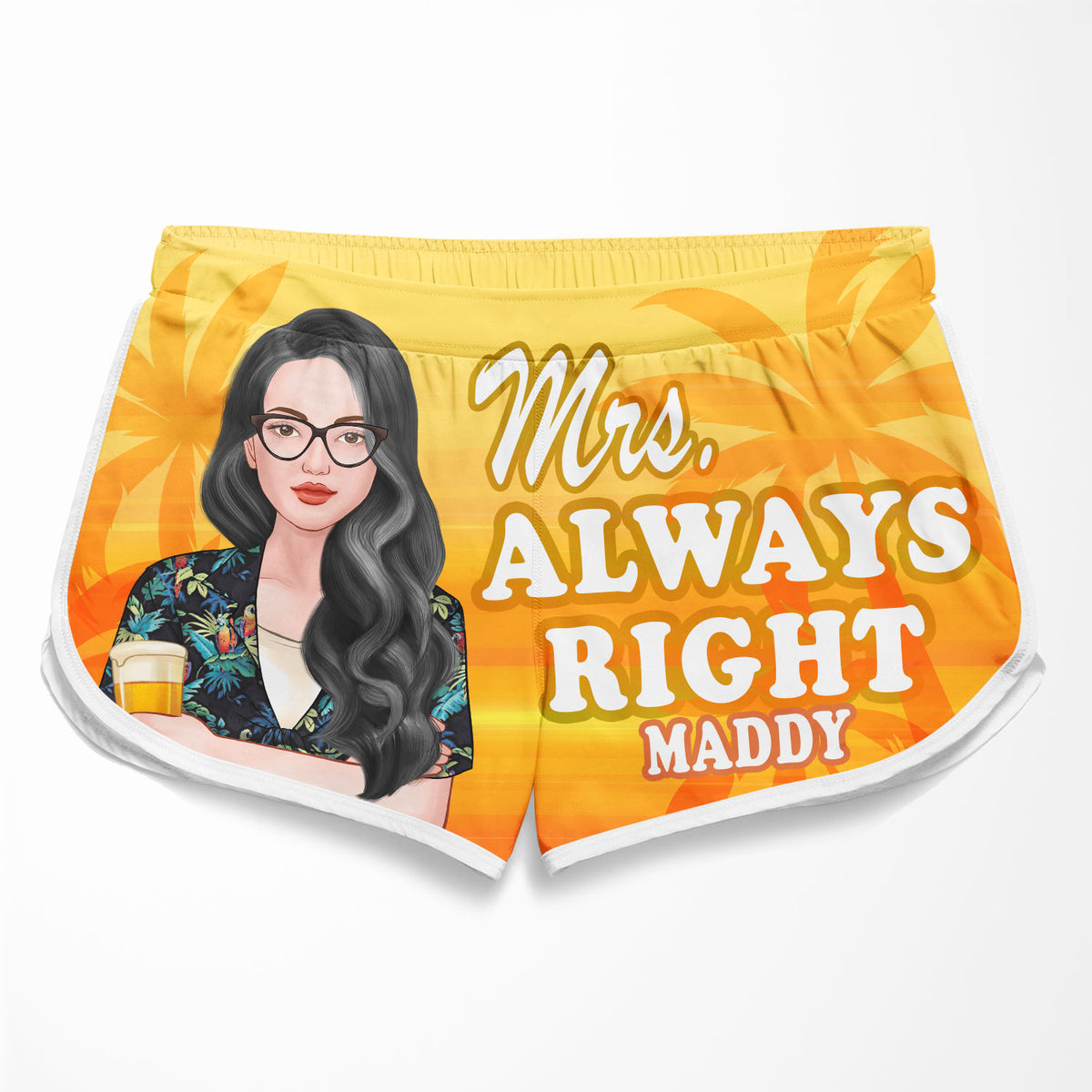 Monsieur Parfait et Madame Toujours Parfaite - Short de plage personnalisé pour couple - Cadeau pour couple, mari et femme