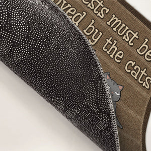 Vous devez être approuvé par les chats - Tapis décoratif personnalisé - Cadeau pour les amoureux des animaux