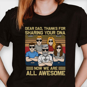 Merci d'avoir partagé votre ADN - T-shirt unisexe personnalisé - Cadeau pour papa