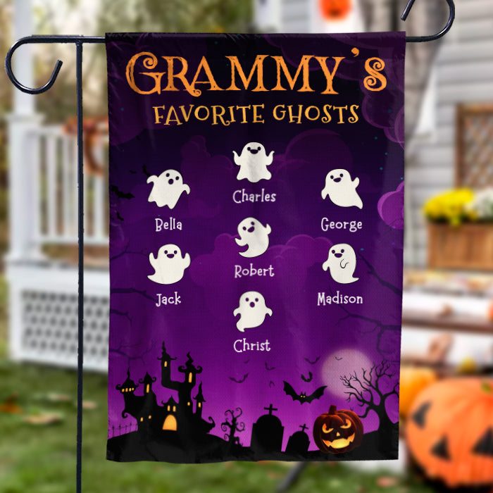 Halloween And Favorite Ghosts - Personalized Flag.