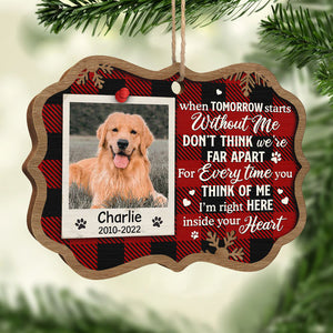 Je suis juste ici dans ton cœur - Décoration de Noël personnalisée en bois en forme de Benelux - Télécharger une image, cadeau commémoratif, cadeau de condoléances, cadeau de Noël