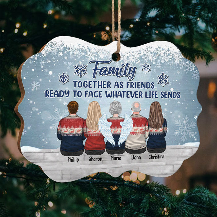 Les frères et sœurs sont prêts à affronter tout ce que la vie leur réserve - Décoration familiale personnalisée en bois en forme de Benelux - Cadeau de Noël pour frères et sœurs, cousins et cousines
