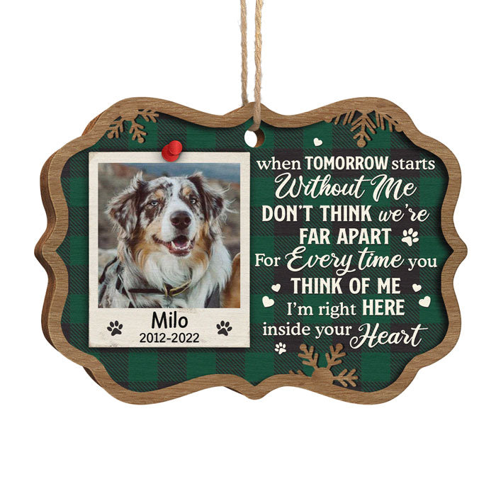 Je suis juste ici dans ton cœur - Décoration de Noël personnalisée en bois en forme de Benelux - Télécharger une image, cadeau commémoratif, cadeau de condoléances, cadeau de Noël