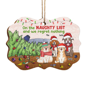 Cher Père Noël, veuillez définir ce qui est méchant ! Ornement personnalisé pour chien et chat en bois en forme de Benelux ! Cadeau de Noël pour les propriétaires et les amoureux des animaux.