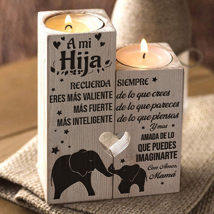 Recuerda Siempre Que Eres Más Valiente De Lo Que Crees - Candle Holder.