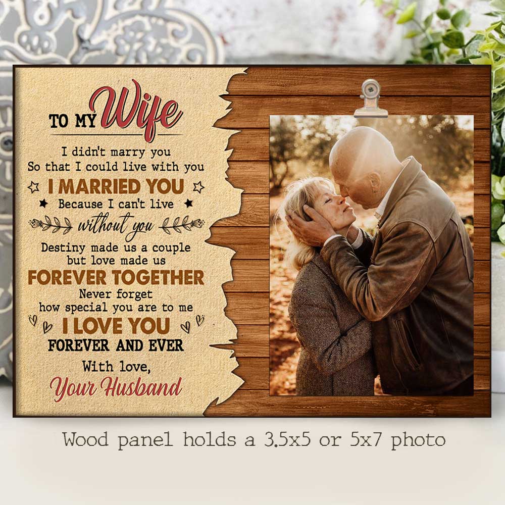 Je t'aime pour toujours et à jamais - Cadre photo - Cadeau pour couple, mari et femme