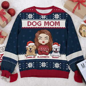 La vie est meilleure avec un chien ! Sweat-shirt personnalisé pour chien ! Pull unisexe en laine ! Cadeau de Noël pour les propriétaires et les amoureux des animaux.